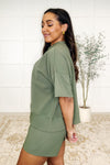 Slow Sunday Ribbed Knit Set in Light Olive**