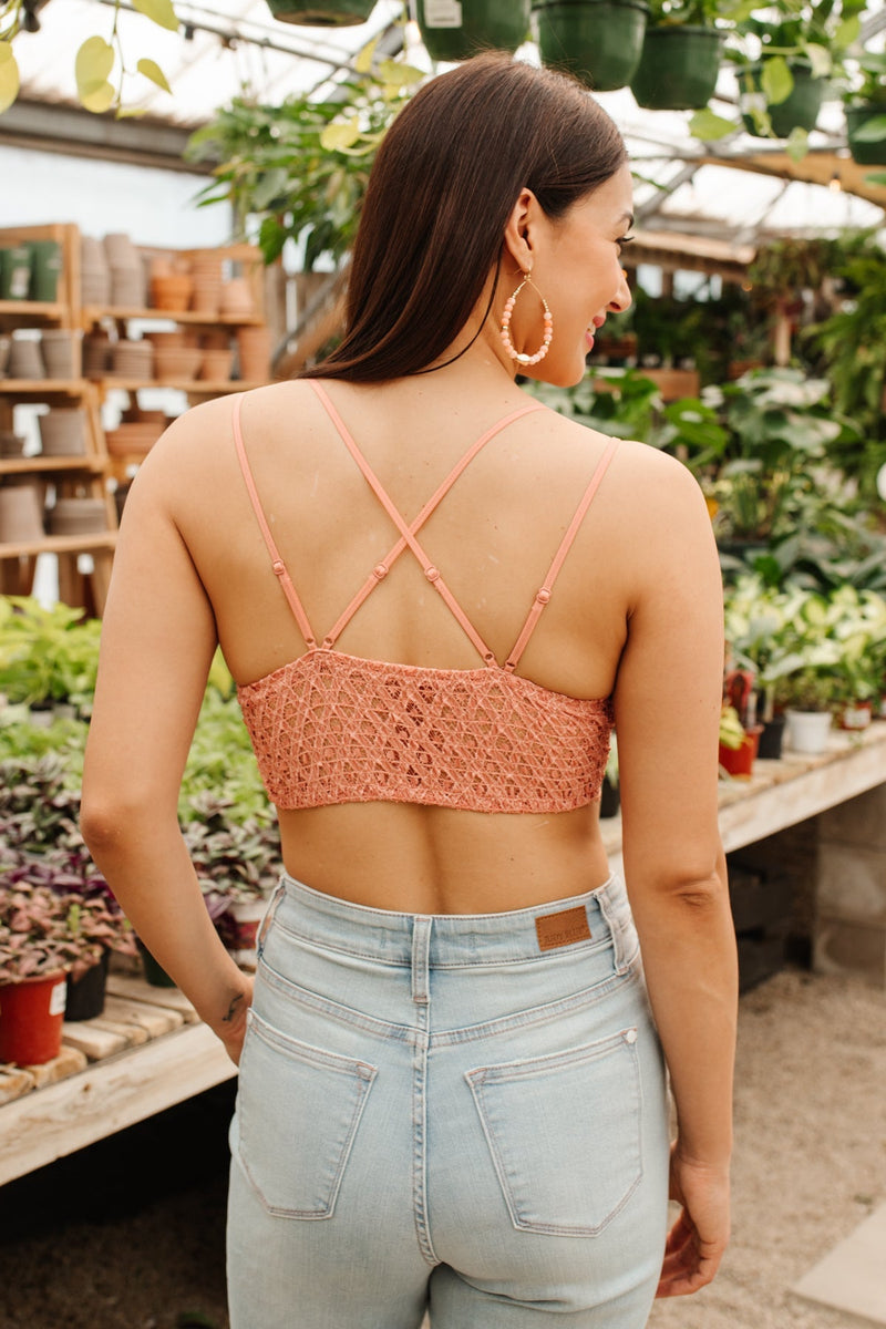 So This Is Love Bralette In Coral Haze Womens
