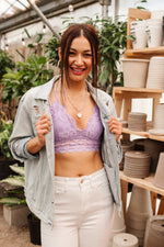 So This Is Love Bralette In Lavender Womens