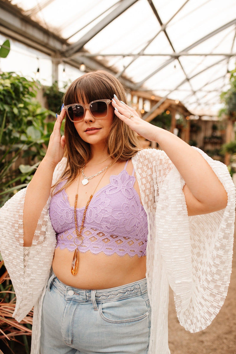 So This Is Love Bralette In Lavender Womens