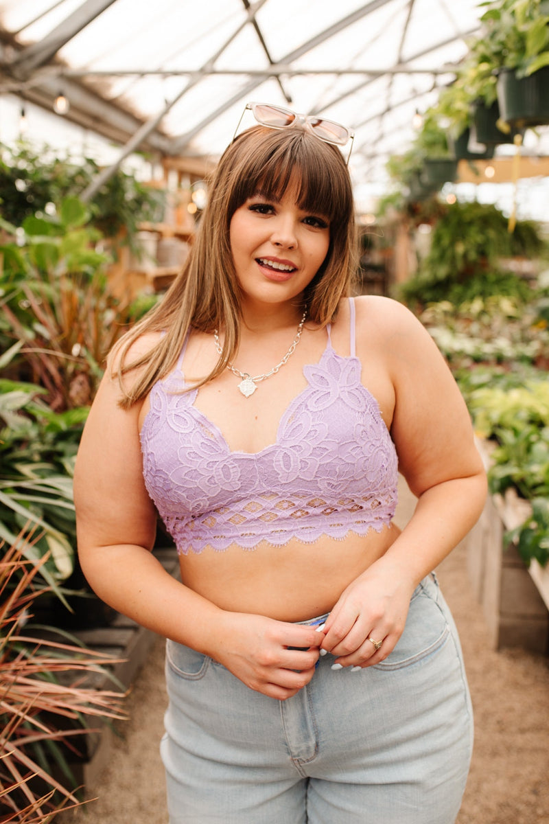 So This Is Love Bralette In Lavender Womens