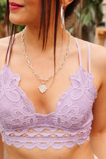 So This Is Love Bralette In Lavender Womens