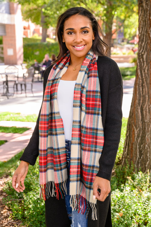 Soft As Can Be Traditional Plaid Scarf Womens
