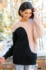 Speaks To My Heart Wave Knit Pullover Womens