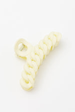 Spiral Claw Clip In Light Yellow Womens