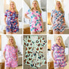 Short Sleeve Pajama Short Set in Six Prints