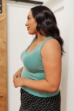 Stay Easy Tank In Aqua Womens