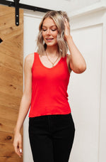 Stay Easy Tank In Cherry Womens