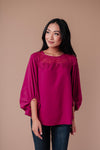 Straight Laced Blouse In Berry Womens