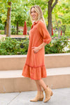 Stuck With You Vintage Overdye Dress In Rust Womens