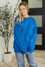 Sunday Snug Relaxed Pullover in Ocean Blue