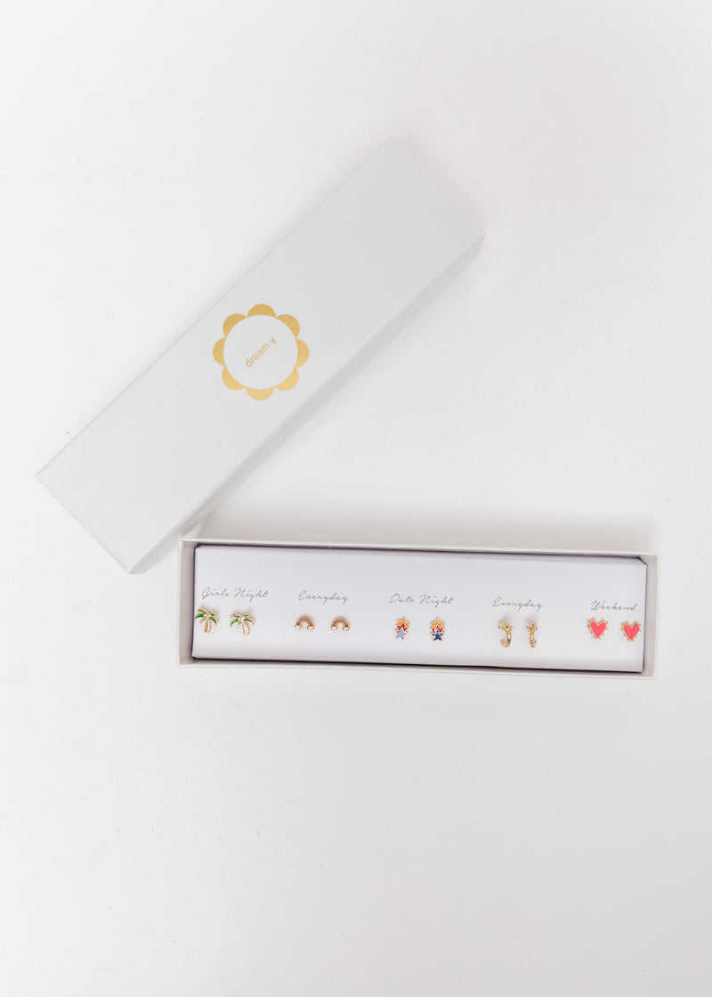 Sunny State Of Mind Box Earring Set Womens