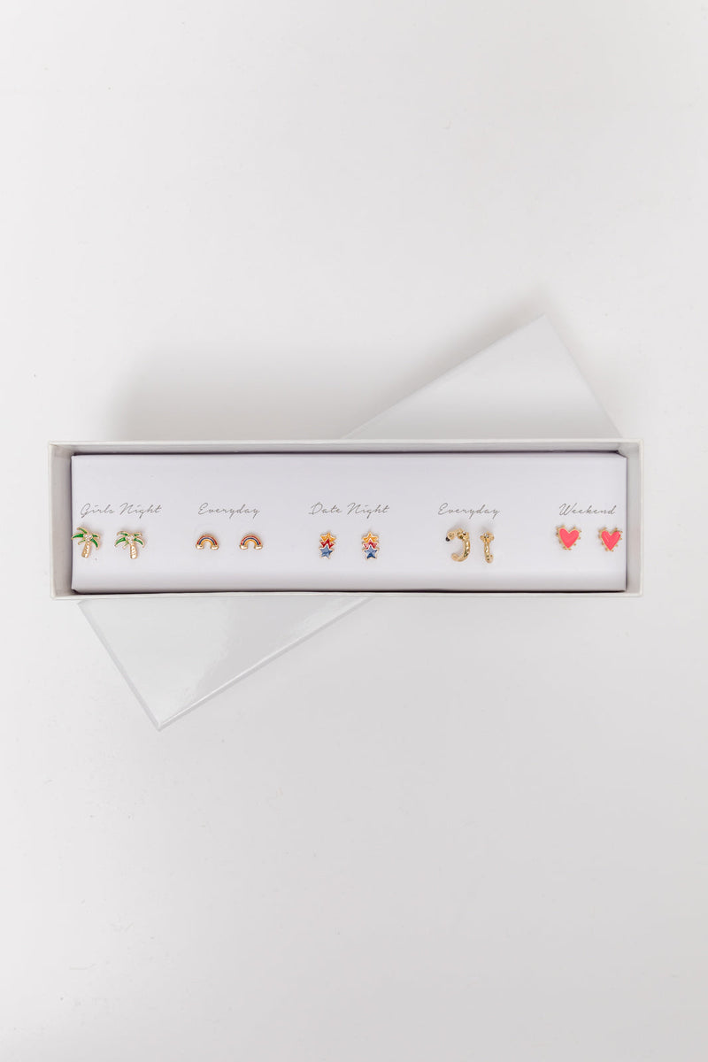 Sunny State Of Mind Box Earring Set Womens