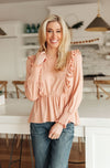 Sweet Confession Top In Blush Womens