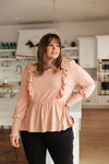 Sweet Confession Top In Blush Womens