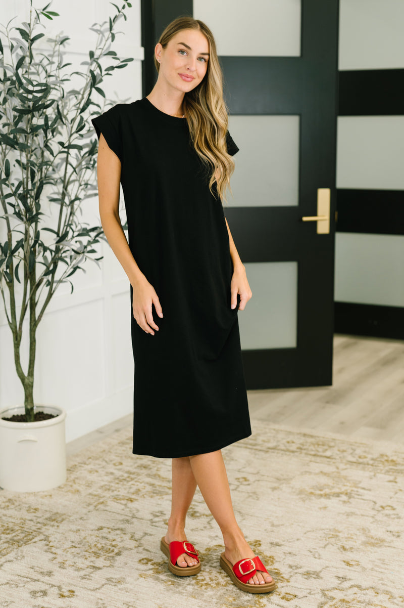 Sweet Like That Casual Dress in Black**