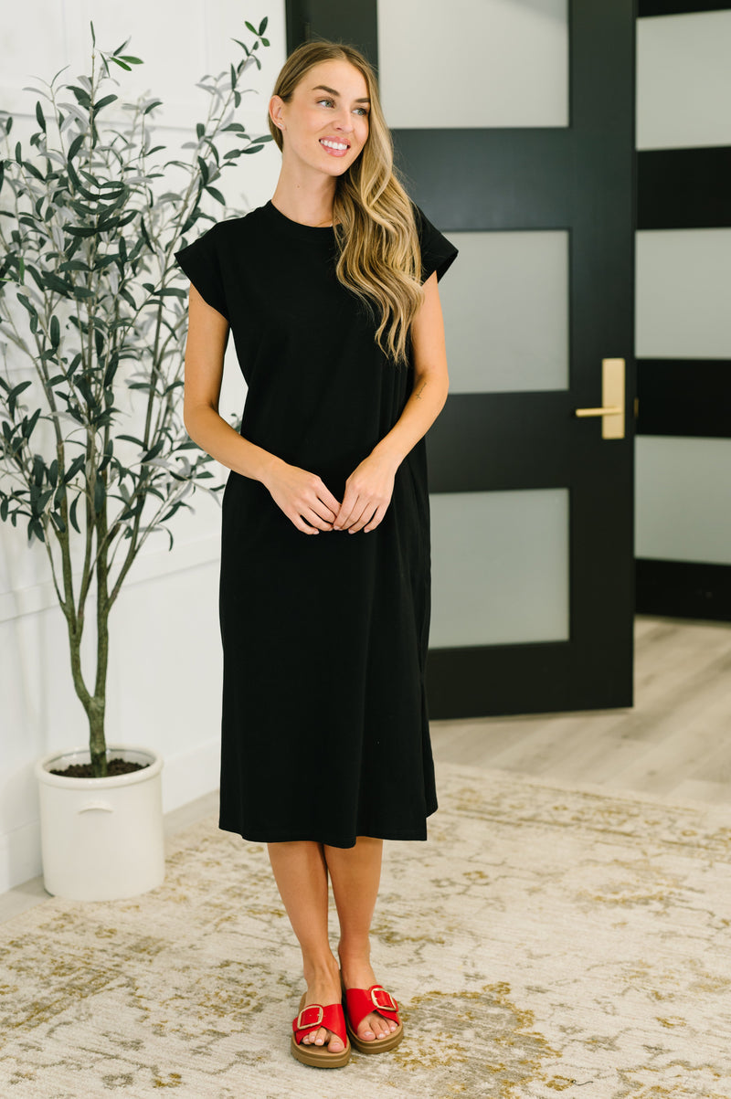 Sweet Like That Casual Dress in Black**