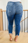 Tamara Mid Rise Raw Hem Jeans Womens