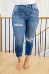 Tamara Mid Rise Raw Hem Jeans Womens