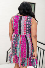 That's So Boho Mixed Print Sleeveless Dress*