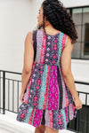 That's So Boho Mixed Print Sleeveless Dress*