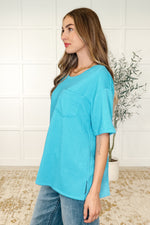 The Go-To Tee in Aqua Glow