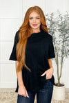 The Layback Relaxed Basic Tee in Black