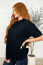 The Layback Relaxed Basic Tee in Black