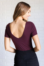 They're Not Like Us Square Neck Bodysuit in Cassis*