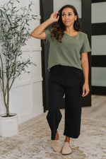 Thyme Boxy Tee in Dusty Pine