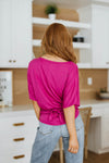 Tied Up With A Bow Top In Magenta Womens
