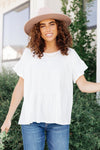 Tiered Top In White Womens