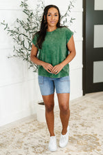 Top That Mineral Wash Tee in Classic Blue