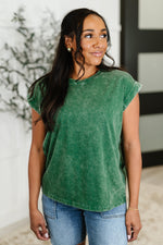 Top That Mineral Wash Tee in Classic Blue