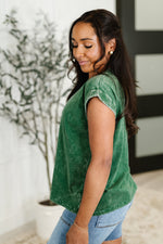 Top That Mineral Wash Tee in Classic Blue