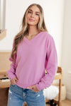 Totally Verified Long Sleeve V-Neck Top**