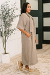 Travel Envy Ribbed Knit Dress in Light Coco