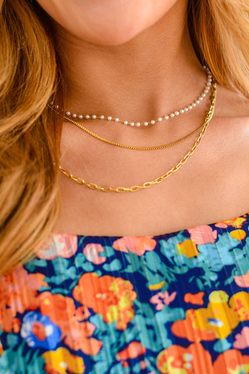 Triple Threat Layered Necklace Womens