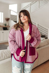 Two Hearts Jacket In Plum Womens