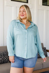 Unwavering Confidence Blouse In Light Blue Womens