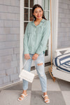 Unwavering Confidence Blouse In Light Blue Womens
