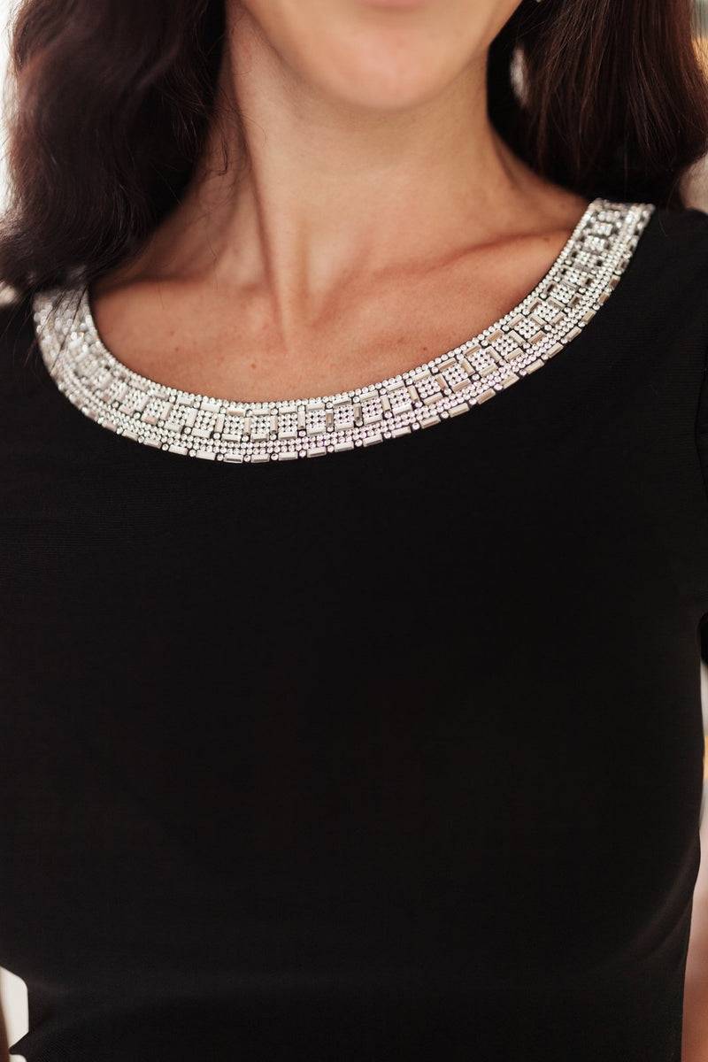 Doorbuster The Bling You Need Top In Black Womens