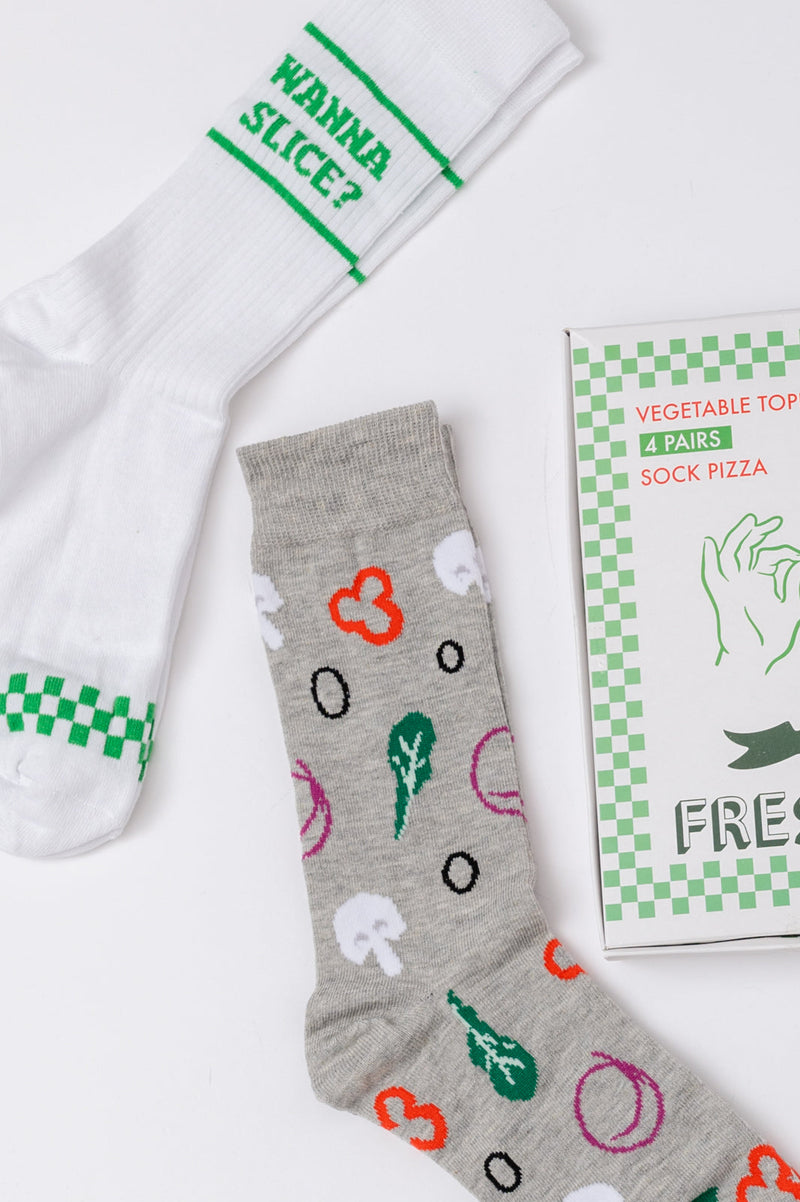 Veggie Pizza Sock Set Womens