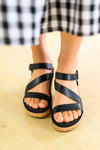 Walkabout Strappy Wedge Sandals In Black Womens