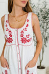 Whispering Petals Scoop Neck Dress