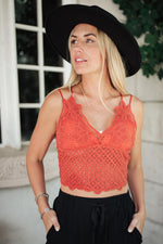 Wild And Free Crop Top In Rust Womens