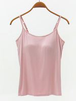 Adjustable Strap Modal Cami with Bra**