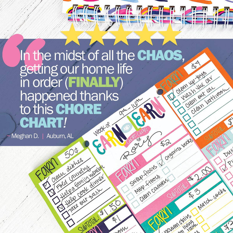 Denise Albright® - Earn & Learn® Kids Money Management Chore Chart | Open Stock: Kickin' Colors