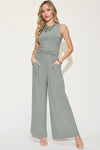 Ribbed Tank and Wide Leg Pants Set*