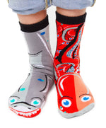 Pals Socks - Shark & Octopus Mismatched Socks for Adults